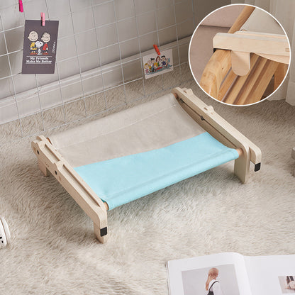 Premium Solid Wood Pet Bed