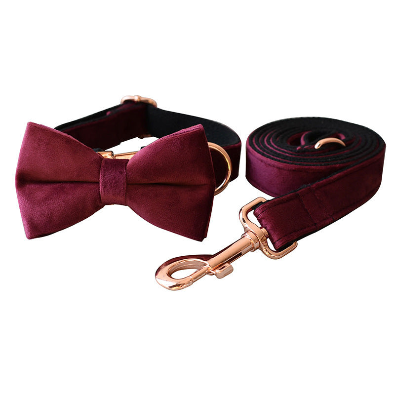 Elegant Velvet Bow Dog Collar