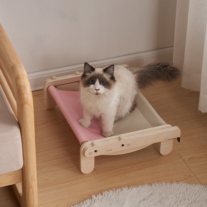 Premium Solid Wood Pet Bed