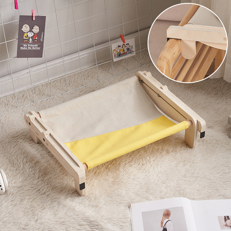 Premium Solid Wood Pet Bed