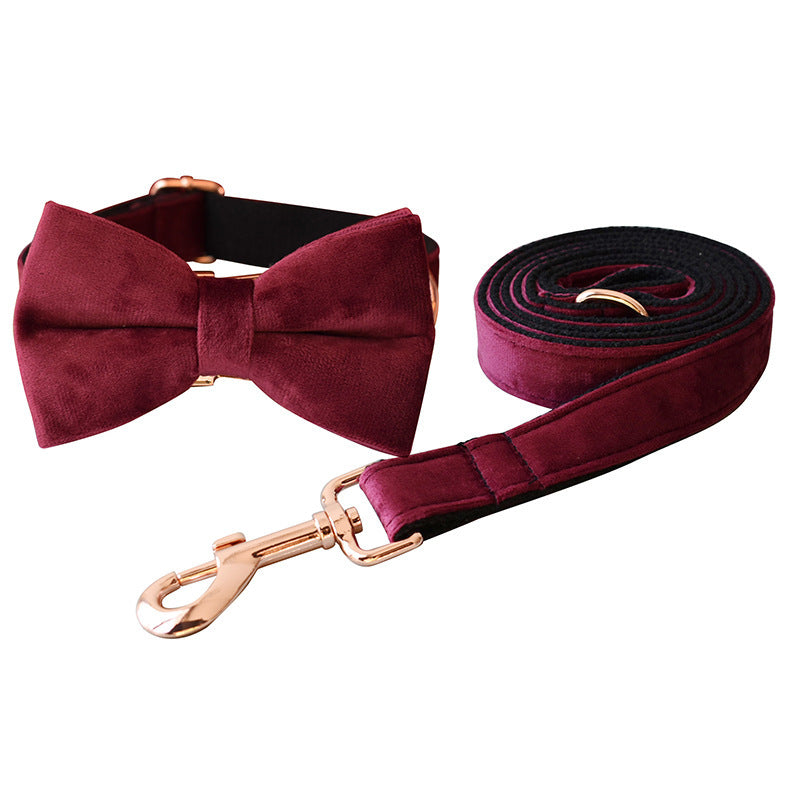 Elegant Velvet Bow Dog Collar