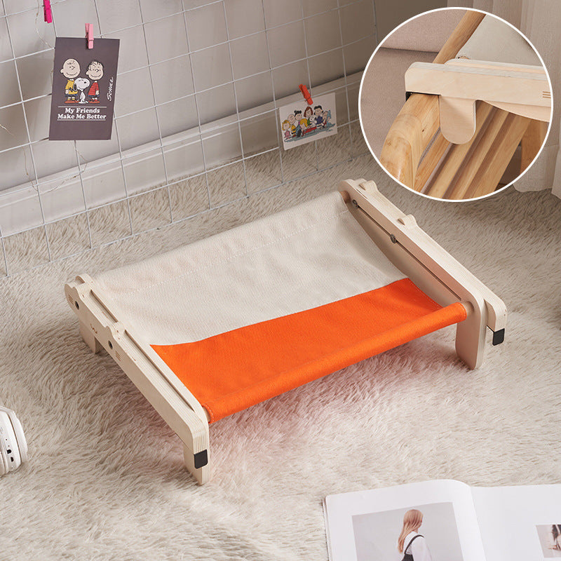 Premium Solid Wood Pet Bed